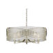 Zara 5 Light 26 inch White Gold Chandelier Ceiling Light in Sheer Opal