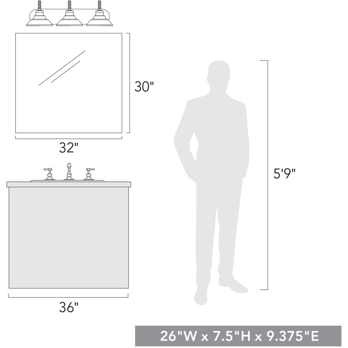 Journey Vanity Wall Light in Natural White