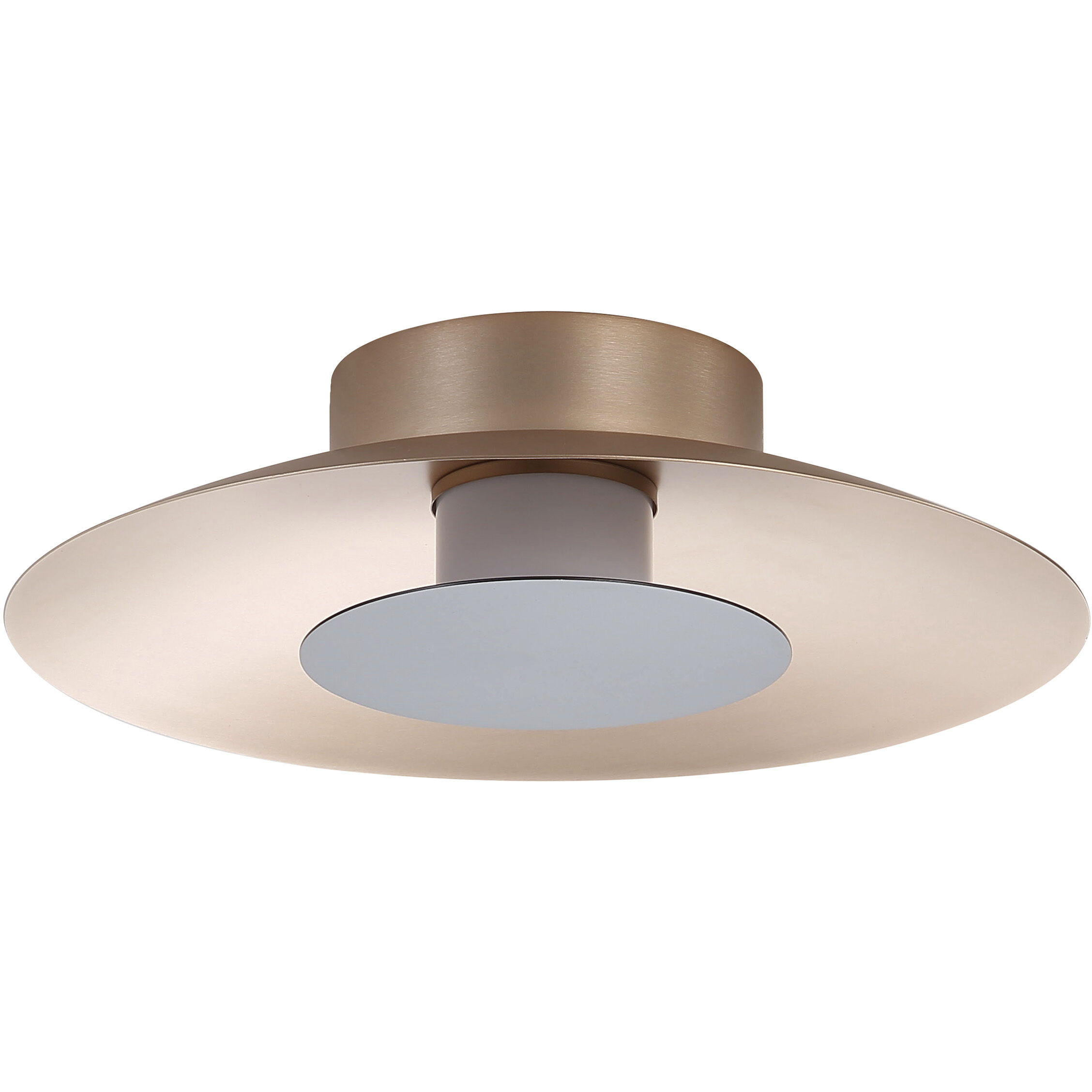 Yep Luma LED 11.75 inch French Gold Flush Mount Ceiling Light in Graphite