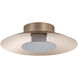 Yep Luma LED 11.75 inch French Gold Flush Mount Ceiling Light in Graphite