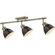 Duncan 3 Light 6.5 inch Aged Brass Semi-Flush Track Light Ceiling Light in Rubbed Bronze, Damp