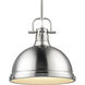 Yep Duncan Pendant Ceiling Light in Pewter, Large