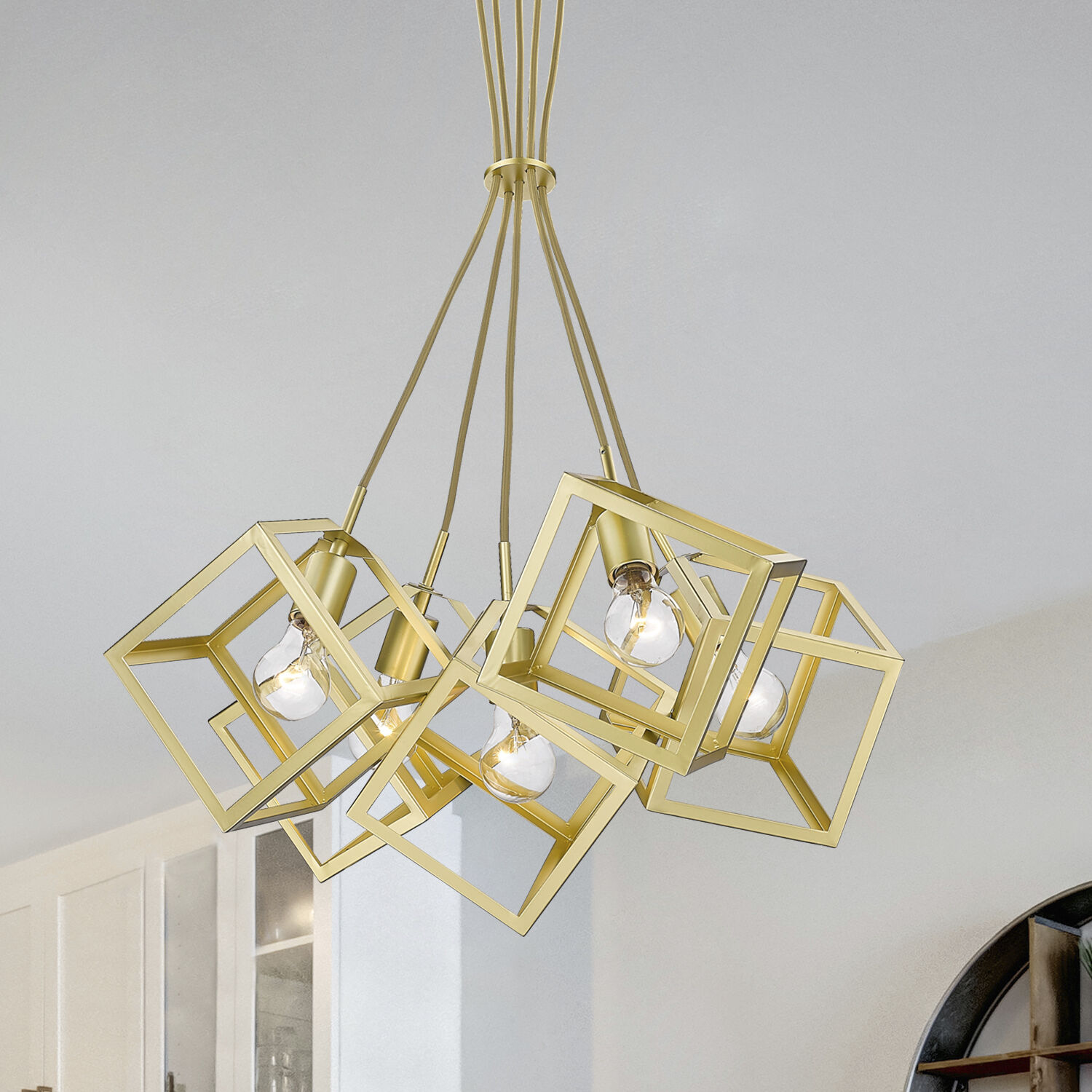 Cassio Pendant Ceiling Light in Olympic Gold