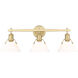 Orwell 3 Light 27 inch Brushed Champagne Bronze Bath Vanity Wall Light in Opal Glass