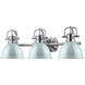 Yep Duncan Vanity Wall Light in Chrome, Seafoam