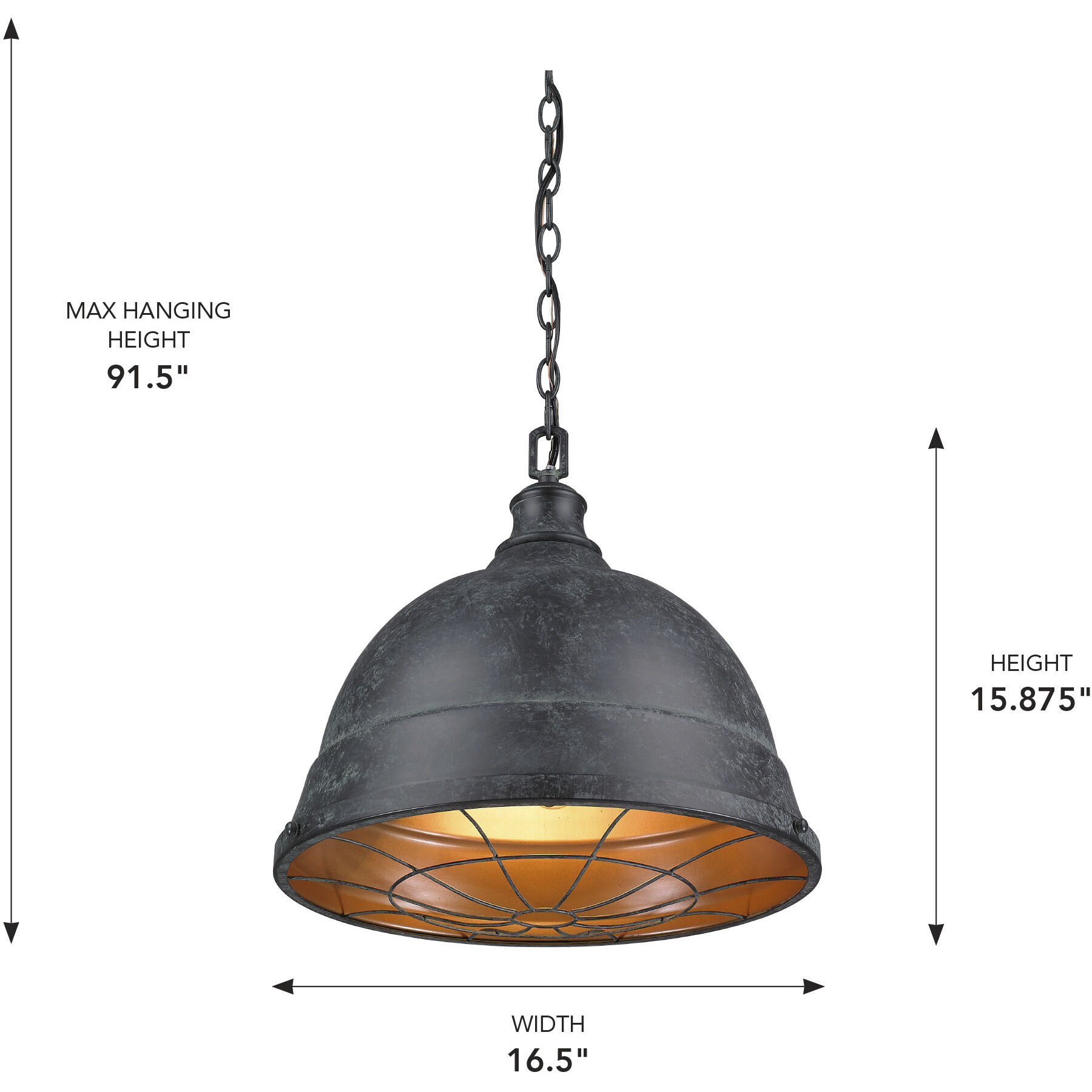 Bartlett 2 Light 16.5 inch Black Patina Pendant Ceiling Light, Large