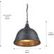 Bartlett 2 Light 16.5 inch Black Patina Pendant Ceiling Light, Large