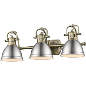 Duncan 3 Light 24.5 inch Aged Brass Bath Vanity Light Wall Light in Pewter