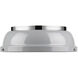 Duncan 2 Light 14 inch Chrome Flush Mount Ceiling Light in Grey, Damp