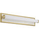 Yep Stratum 1 Light 25.25 inch Brushed Champagne Brass with Jazz White Marble Vanity Light Wall Light