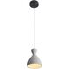 Aethera LED 7 inch Grey Cement Pendant Ceiling Light
