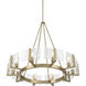 Aenon 10 Light 36 inch Brushed Champagne Brass Chandelier Ceiling Light