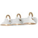 Journey 3 Light 26 inch Natural White Bath Vanity Light Wall Light