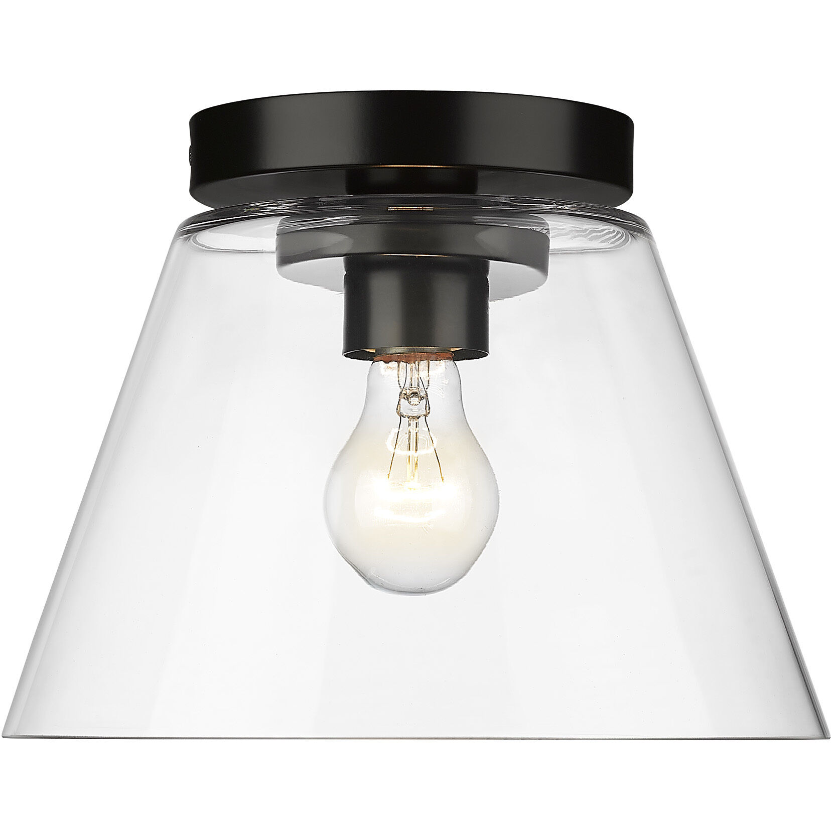 Penn 1 Light 11 inch Matte Black Flush Mount Ceiling Light