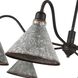 Jasper 6 Light 37.88 inch Antique Black Iron Chandelier Ceiling Light