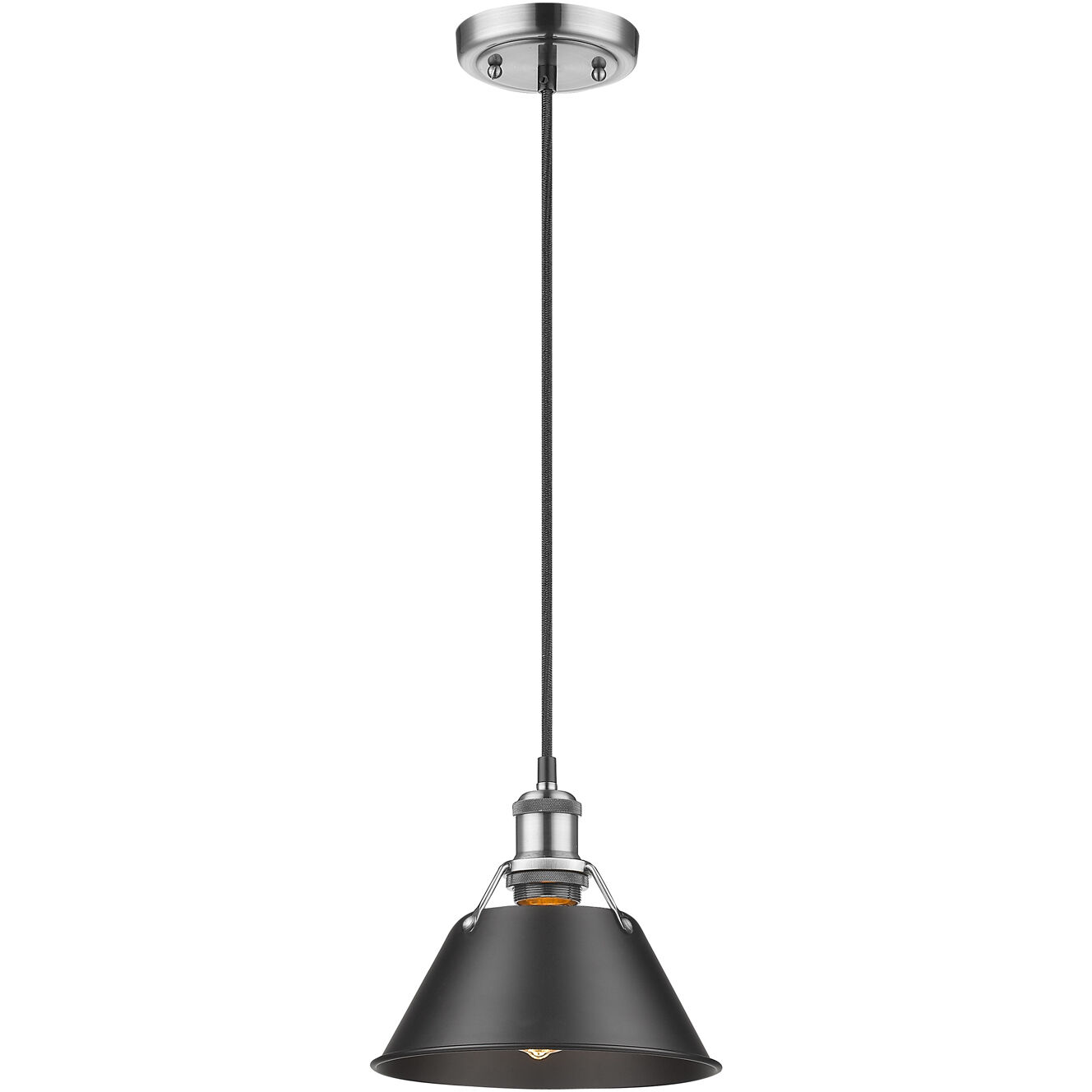 Yep Orwell Pendant Ceiling Light in Pewter, Matte Black, Small