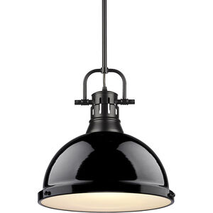 Duncan 1 Light 14 inch Matte Black Pendant Ceiling Light, Large
