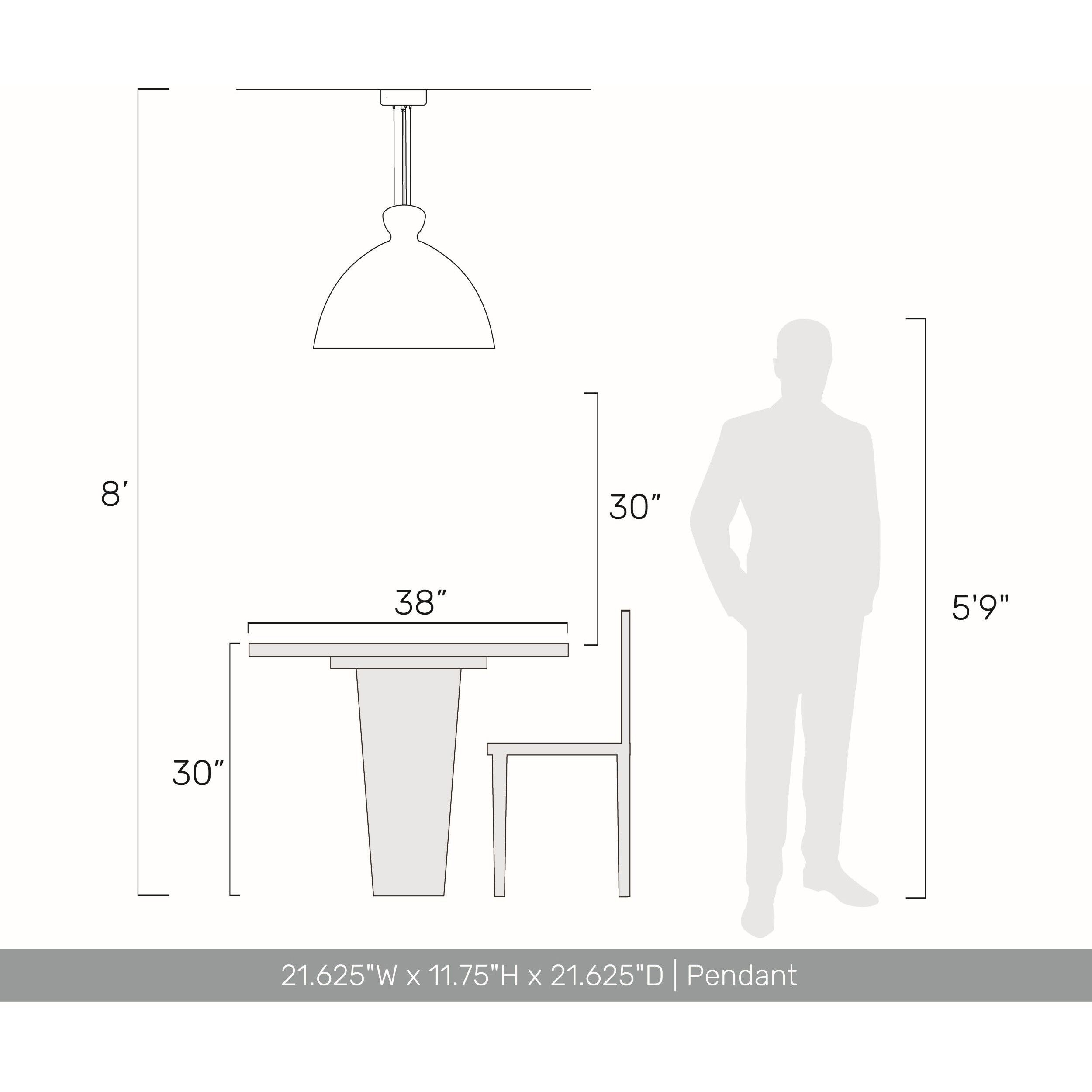 Aethera Pendant Ceiling Light in Grey Cement