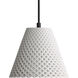 Clarus Pendant Ceiling Light in White Sandstone Cement