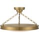 Cameron 1 Light 24 inch Brushed Champagne Brass Semi-Flush Mount Ceiling Light