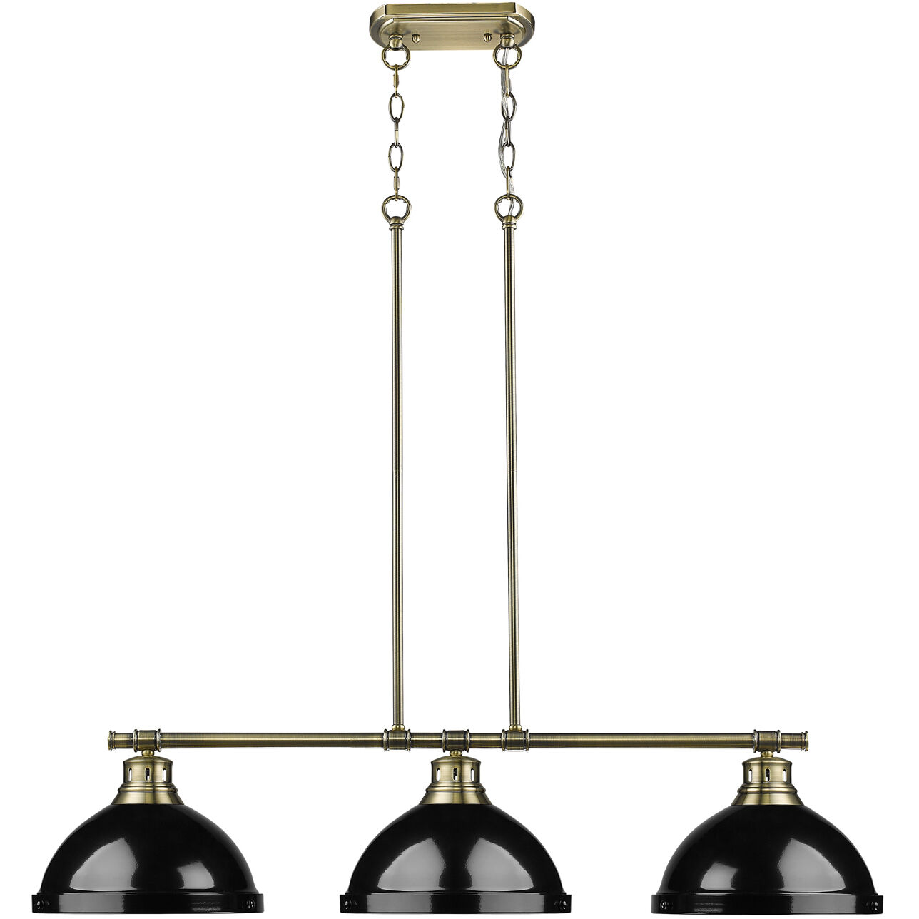 Yep Duncan Island Light Ceiling Light in Aged Brass, Black