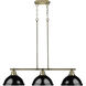 Yep Duncan Island Light Ceiling Light in Aged Brass, Black