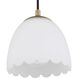 Dorinda 1 Light 6.5 inch Brushed Champagne Brass Pendant Ceiling Light