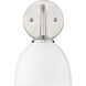 Zoey 1 Light 6 inch Pewter Wall Sconce Wall Light in Matte White