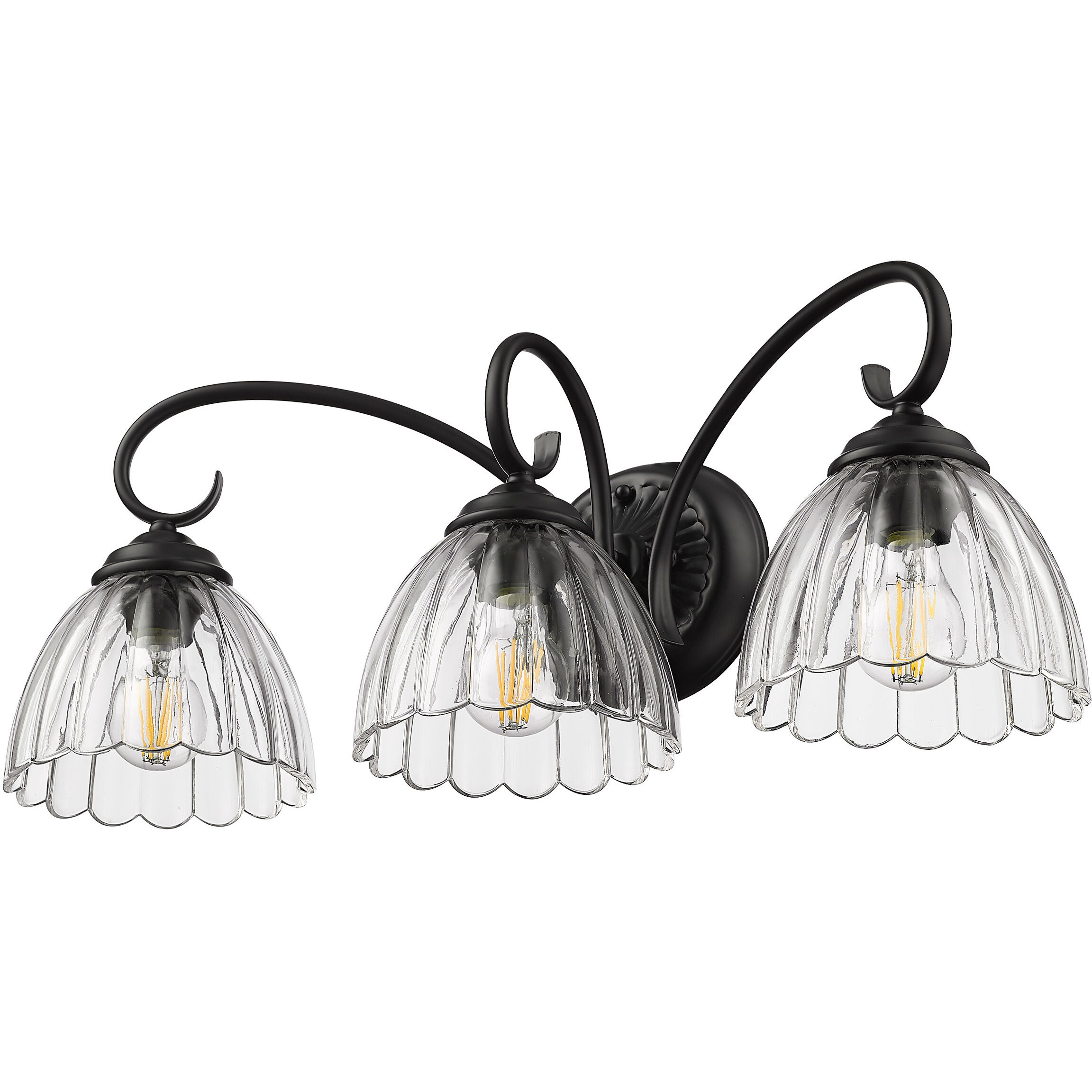 Audra Vanity Wall Light in Matte Black