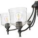 Keating 6 Light 33.5 inch Antique Black Iron Chandelier Ceiling Light
