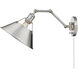 Yep Orwell 1 Light 10 inch Pewter Swing Arm Wall Lamp Wall Light, Adjustable