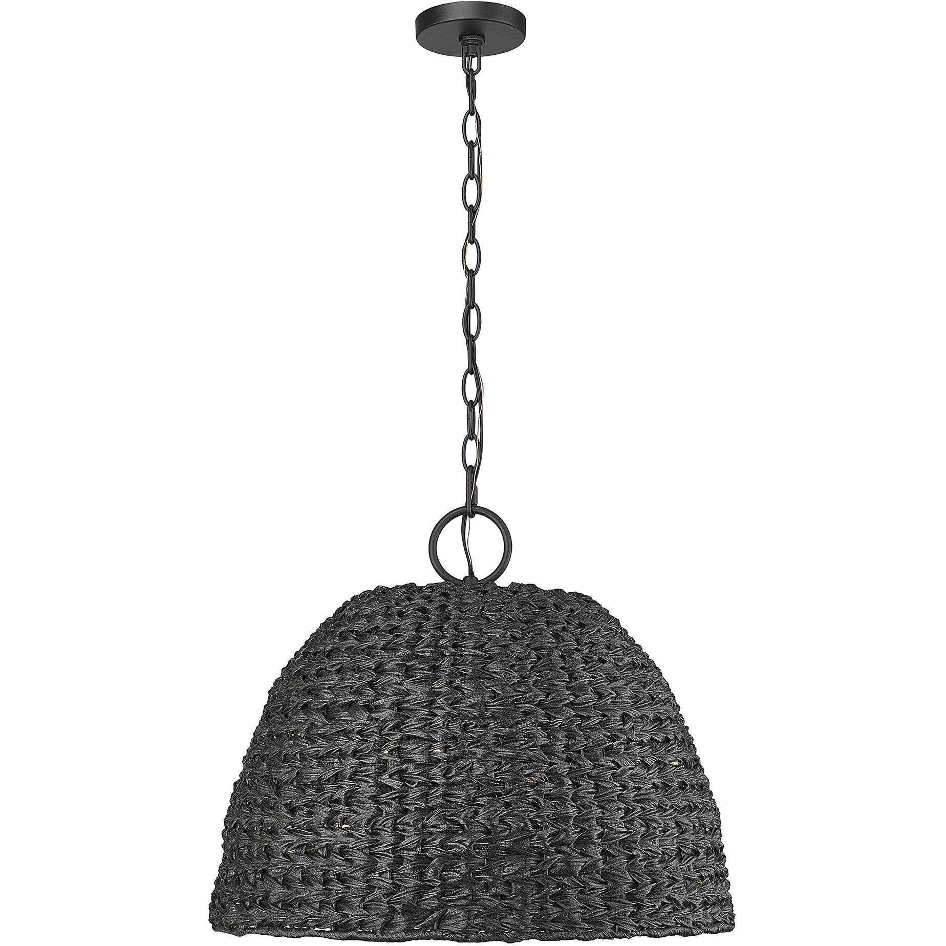 Rue 3 Light 21 inch Natural Black Outdoor Pendant