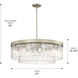 Ciara 9 Light 27 inch White Gold Chandelier Ceiling Light