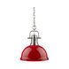 Duncan 1 Light 14 inch Pewter Pendant Ceiling Light in Red, Large