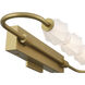 Geode 4 Light 27 inch Satin Brushed Gold Outdoor Wall Light