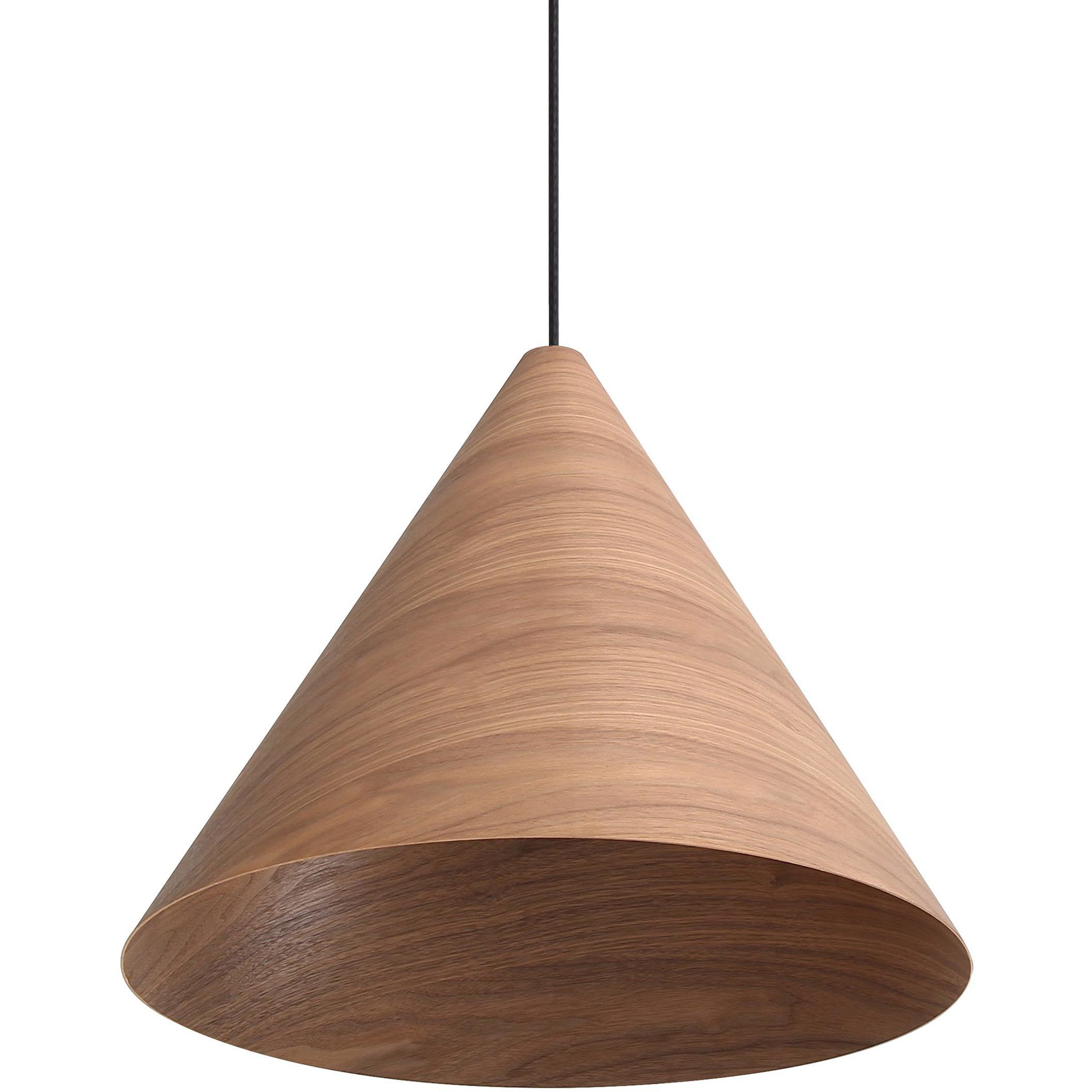 Conique Pendant Ceiling Light in Dark Walnut