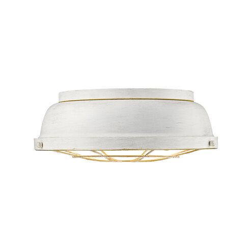 Bartlett 2 Light 14 inch French White Flush Mount Ceiling Light, Damp