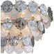 Yep Cascada 11 Light 27.25 inch Aegean Silver Pendant Ceiling Light in Smoke Plated Glass, 3 Tier