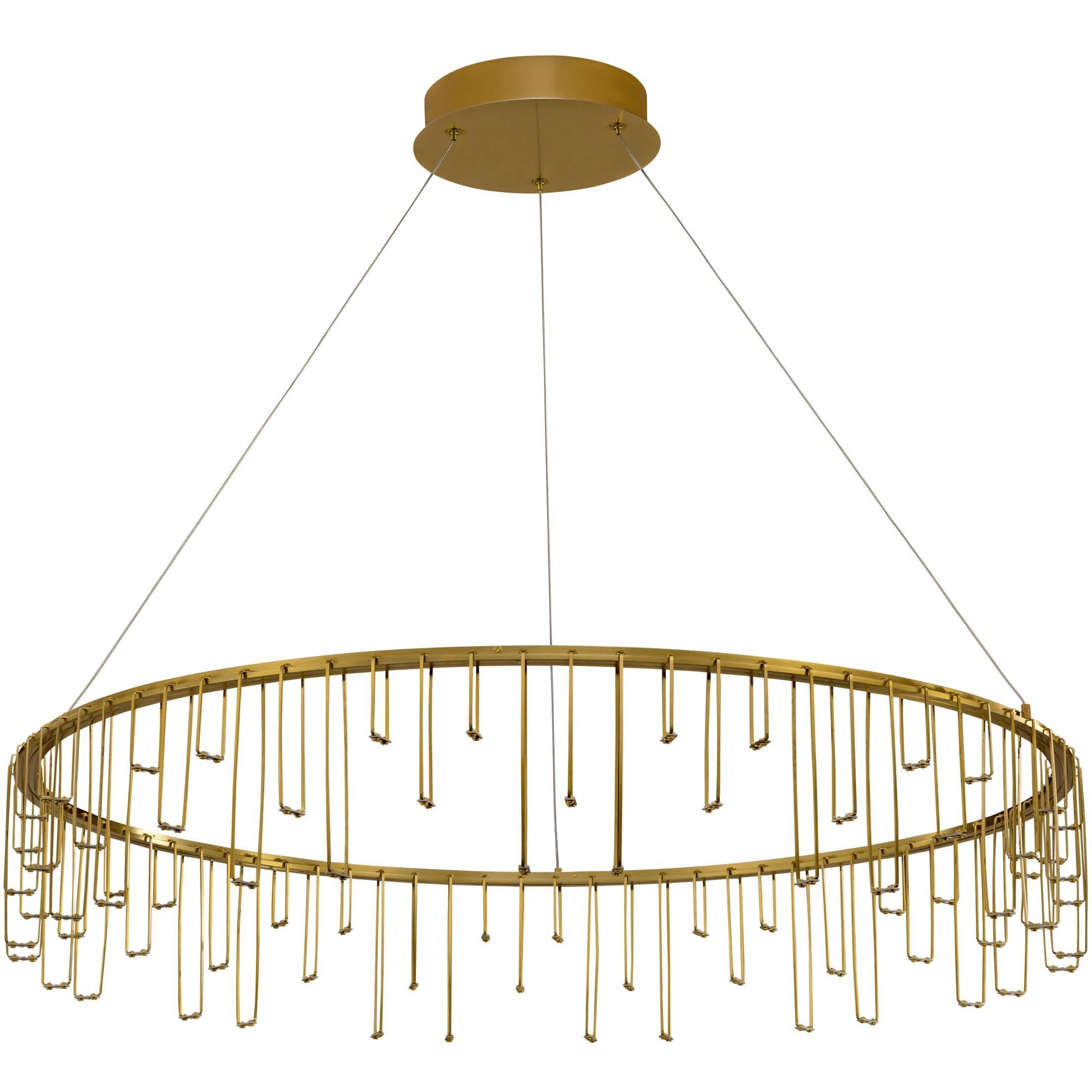 Lucerna 39.38 inch 34.56 watt Stainless Steel Gold Chandelier Ceiling Light