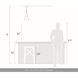 Faroe LED 8 inch Flecked Black/Grey Pendant Ceiling Light