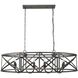 Alcott Linear Pendant Ceiling Light in Antique Black Iron