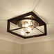 Smyth 2 Light 5.88 inch Natural Black Outdoor Ceiling in Seeded Glass