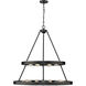Castile 32 inch 60.00 watt Matte Black Chandelier Ceiling Light