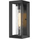 Smyth 1 Light 14 inch Natural Black Outdoor Wall in Seeded Glass