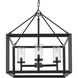 Smyth 21 inch 60.00 watt Matte Black Chandelier Ceiling Light in Clear Glass