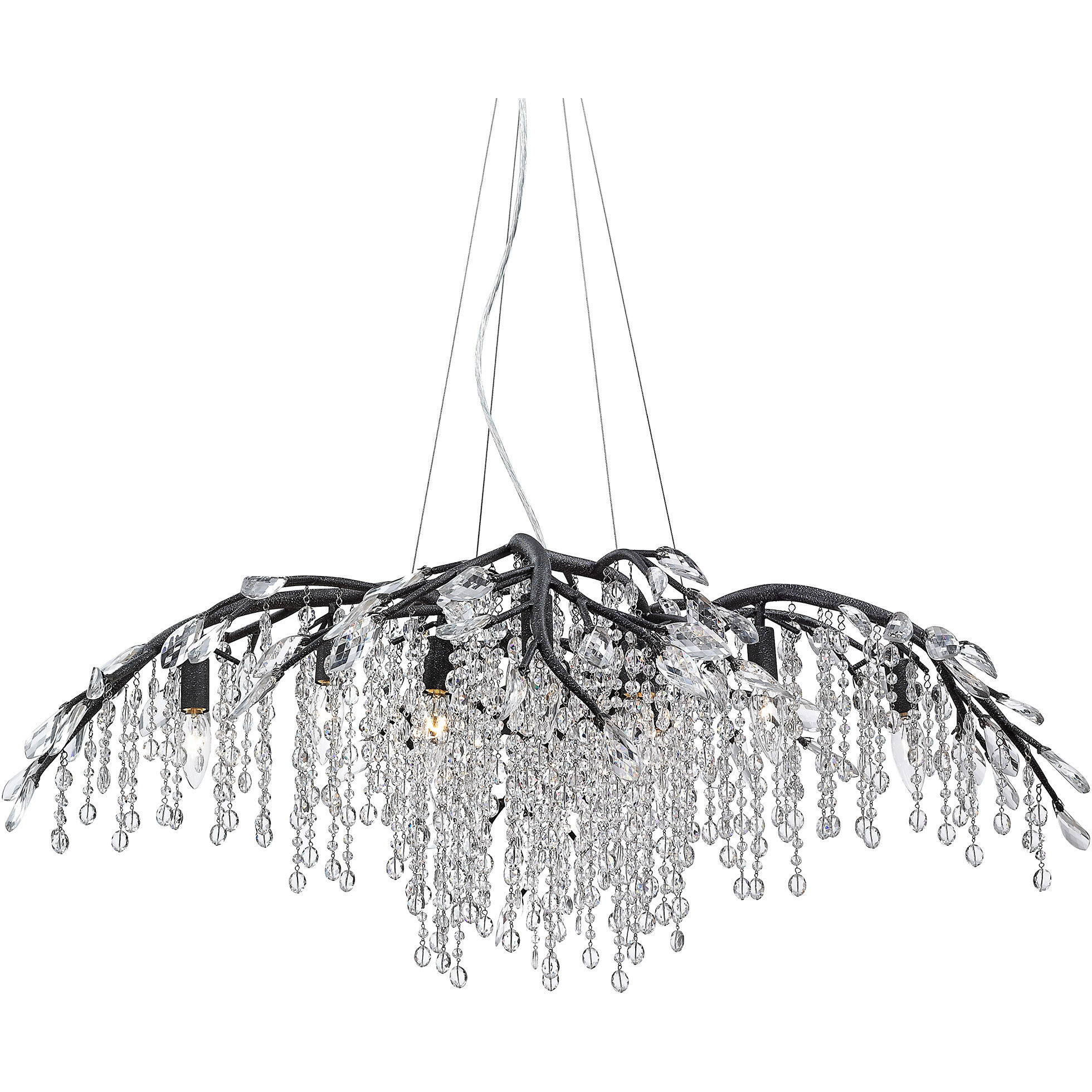 Autumn Twilight 12 Light 40 inch Mystic Gold Chandelier Ceiling Light, Large