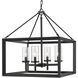 Smyth 21 inch 60.00 watt Matte Black Chandelier Ceiling Light in Clear Glass