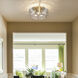 Aenon 3 Light 15 inch Brushed Champagne Brass Flush Mount Ceiling Light