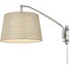 Ryleigh Articulating Wall Sconce Wall Light in Pewter, Natural Sisal