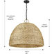 Rue Pendant Ceiling Light in Woven Sweet Grass